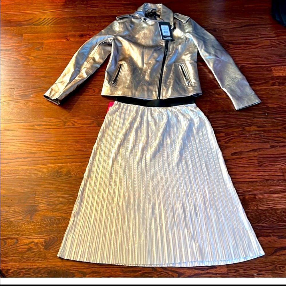 Faux leather motorcycle jacket